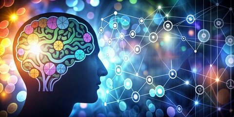 head, mechanisms, graphics, brain, processes, networks, an, brain work, nerves, thought, activation, neurons, impulse	