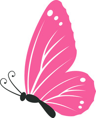 Stylized image of butterfly logo icon template isolated vector illustration