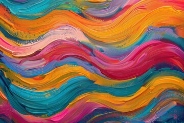 Vibrant vistas. Abstract waves of color and light