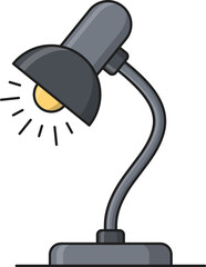 Desk lamp icon vector ilustration