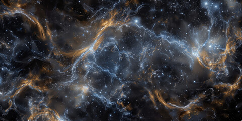 Design a galaxy texture with stars, nebulas, and cosmic swirls in a dark expanse.


 - obrazy, fototapety, plakaty