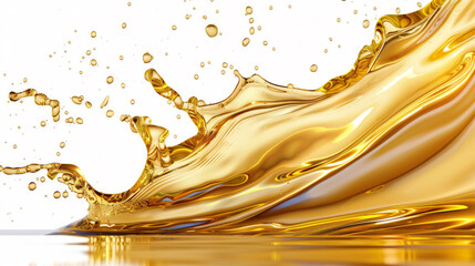 Vibrant splashes of golden liquid captured in mid-air, creating a sense of luxury, ai generated