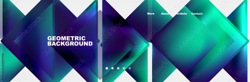 Aufkleber A geometric pattern featuring azure and magenta squares on a white background, creating symmetry and a visually striking design