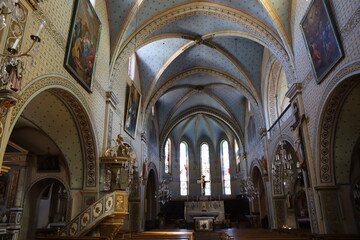 Eglise Notre Dame de la Carce, église romane, ville de Marvejols, département de la Lozère, France