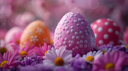 Obraz na płótnie Canvas eggs and flowers