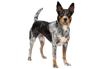 Australian cattle dog standing isolated on transparent background
