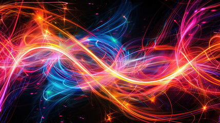 Vibrant Abstract Background With Bright Lights