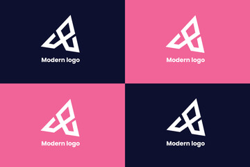 letter a logo, letter wa company logo, letter w and triangle logo, logomark