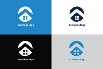 letter o corporate logo, letter o and home icon logo, letter c real estate company logo, logomark