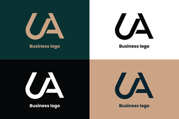 letter ua company logo, letter u logo, letter au corporate company logo, logomark