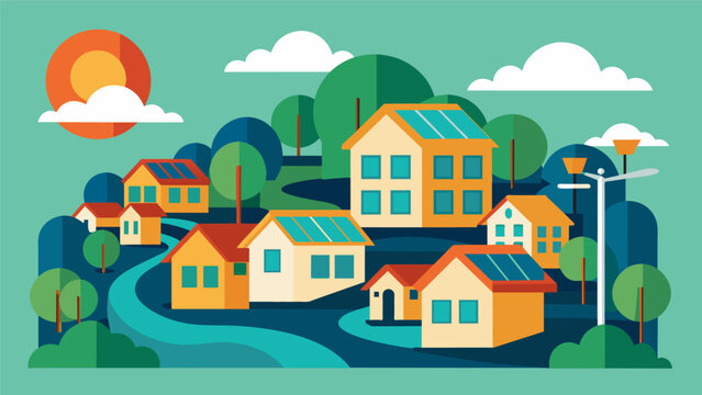 A housing development incorporating solar panels into every home thanks to a collective sustainability effort by residents and developers.