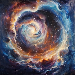 Celestial Cyclone: A Vortex of Galactic Marvels