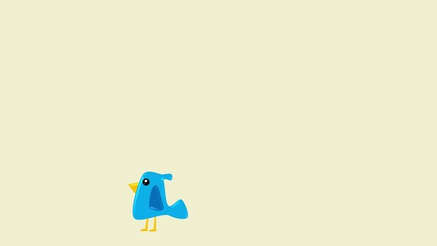 bird Day animated background illustration with bird animation