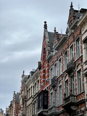 Fototapeta premium Historical residential house in central Brussels, Belgium