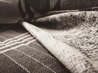 Grayscale cloth texture photo