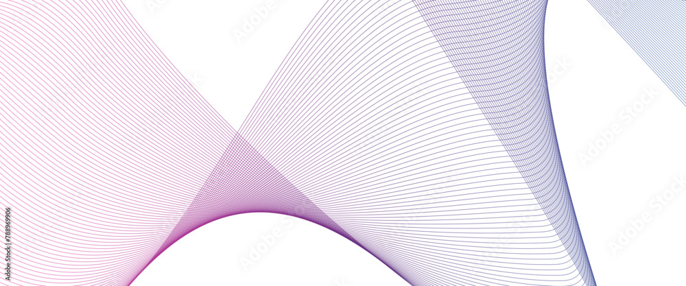 Poster Vector abstract element colorful wave for design with wave lines on color Transparent background.