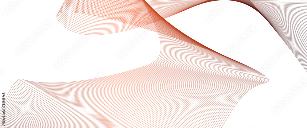 Poster Vector colorful wave lines pattern on wave line dynamic wave of many lines on white background with space for your text design.