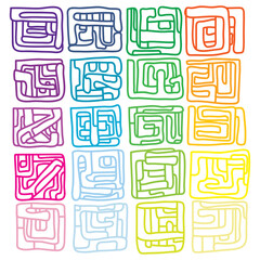 Vector ornament with surreal and graffiti style