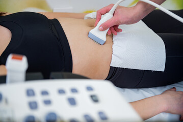 A closer look within, ultrasound examination in progress at a medical clinic