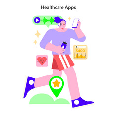 Lifestyle trends concept. Embracing digital health monitoring with apps for fitness and well-being