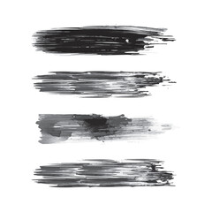 Black and Grey Brush Strokes Pack