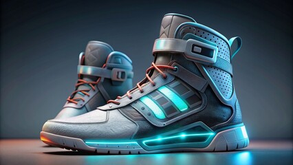 User
Cyberpunk-inspired footwear combines futuristic design elements with functional features suitable for urban environments. - obrazy, fototapety, plakaty