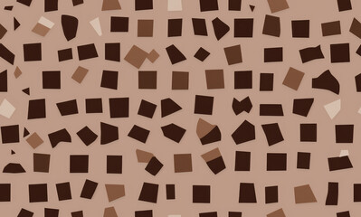 Fototapeta na wymiar Coffee. Geometric pattern. Abstract seamless pattern. AI generated.