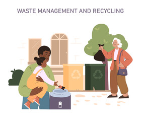 Waste Management and Recycling set.