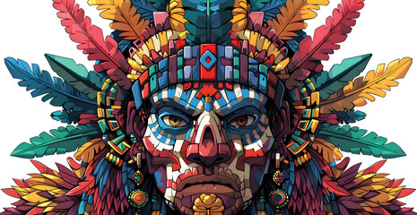 Naklejka premium Tolteca god Tlahuizcalpantecuhtli (The god of the morning star Venus)