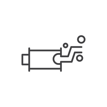 recommend clip art: Comprehensive Exhaust System Icon Set for Vehicles Including Cars and Motorcycles