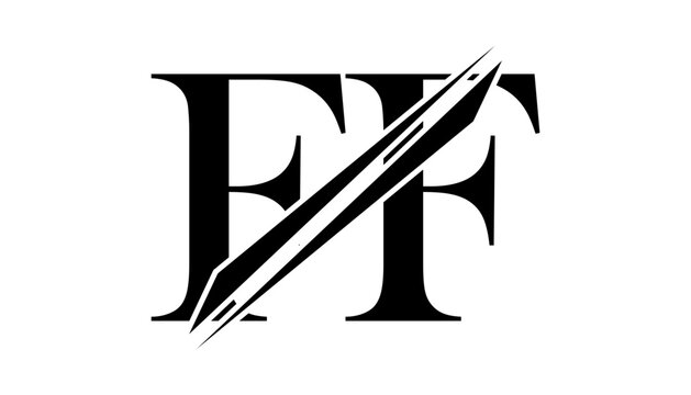 ff letter logo design template elements. ff vector letter logo design.