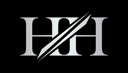 hh letter logo design template elements. hh vector letter logo design.