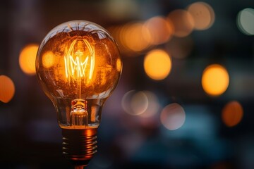  light bulb on black background , business ideas, coming up with ideas - obrazy, fototapety, plakaty
