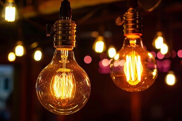 light bulb on black background , business ideas, coming up with ideas