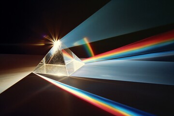 Prism Refraction Revealing Spectrum of Light