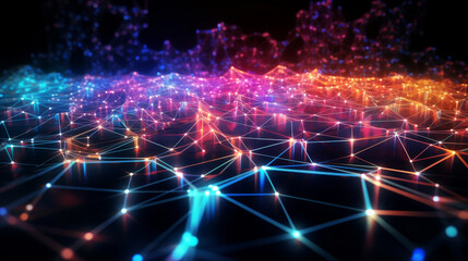 abstract image of a network of lines and dots background