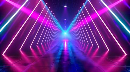 abstract colorful neon light background performance stage laser show illumination
