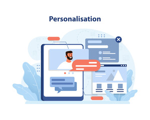 Personalisation concept. Flat vector illustration
