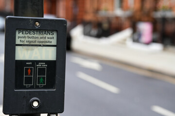 pedestrian crossing with timer. detail.