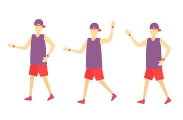 PNG, Health men are exercising character design set. Young healthy sportsman man posing, different action. Fitness. Cute funny people performing sports activities. Healthy lifestyle vector banner.