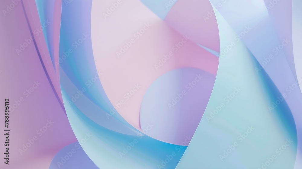 Poster Abstract colored paper texture background Minimal geometric shapes and lines in light blue pastel pink purple colors : Generative AI