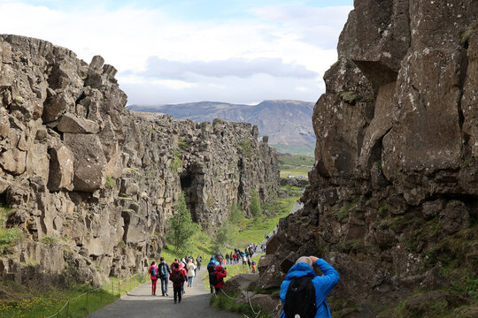 Canyon of the Thingvellir-Althing- Pingvellir- National Park  