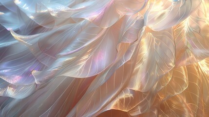 Fairy Wings: A photo of delicate, translucent wings with shimmering iridescence - obrazy, fototapety, plakaty