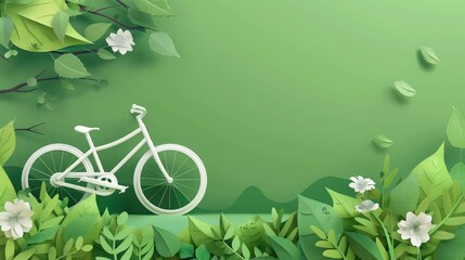 green grass with bicycle,3rd June World Bicycle Day. Green bicycle and world. Environment preserve,World Bicycle Day. Green bicycle and world.
