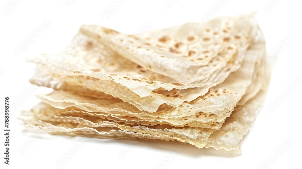 Poster thin lavash on white background : generative ai
