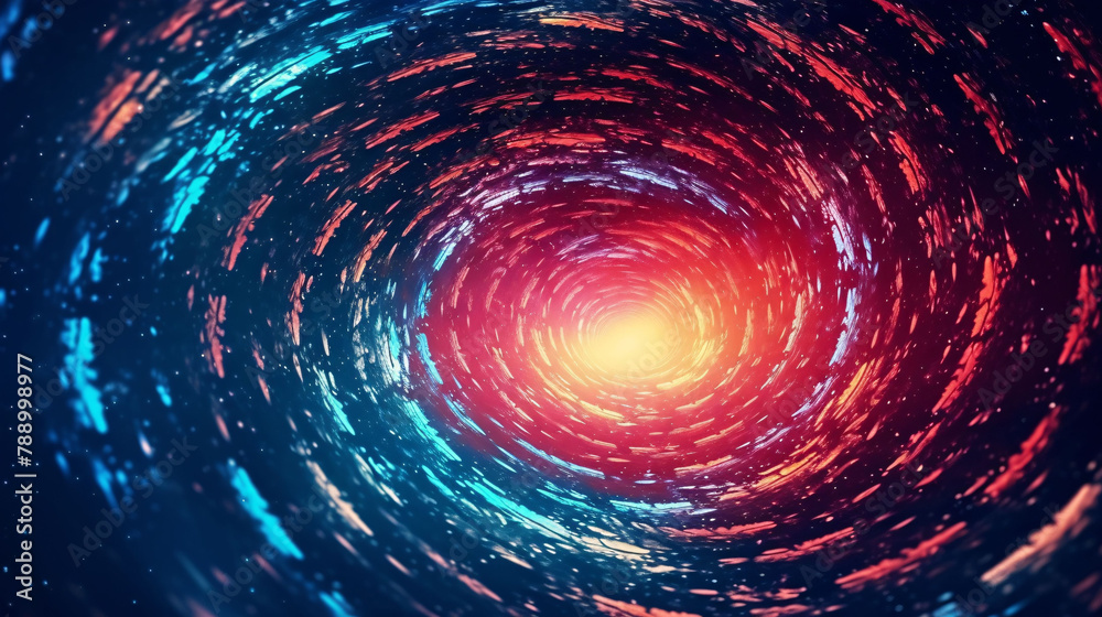Wall mural digital galaxy colorful black hole scene abstract graphic poster web page ppt background
