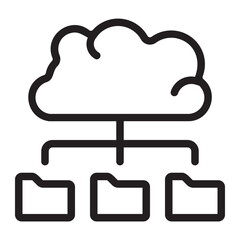 cloud computing line icon