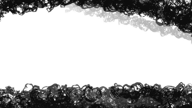 Along the edges of the image, frames in a textured style are actively changing.