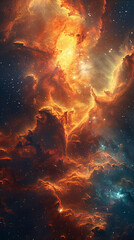 Three-dimensional rendering of deep space galaxies in the universe, abstract concept wallpaper...