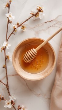Manuka honey  healthy sweet organic nature ingredient story background